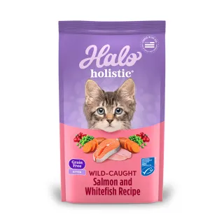 【Halo 嘿囉】幼貓無穀野生鮭魚燉白魚3磅(貓糧、貓飼料、貓乾糧)