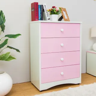 【南亞塑鋼】貝妮2.2尺粉色塑鋼四斗櫃