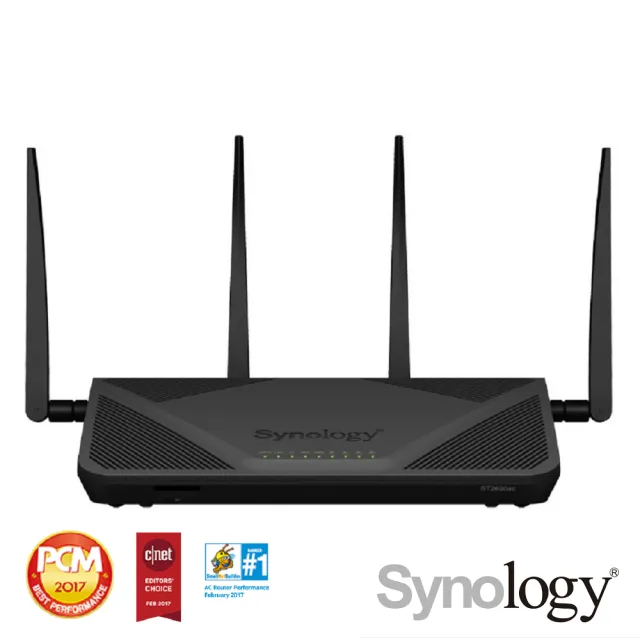 【Synology 群暉科技】RT2600ac 雙頻 WiFi 5 路由器/分享器