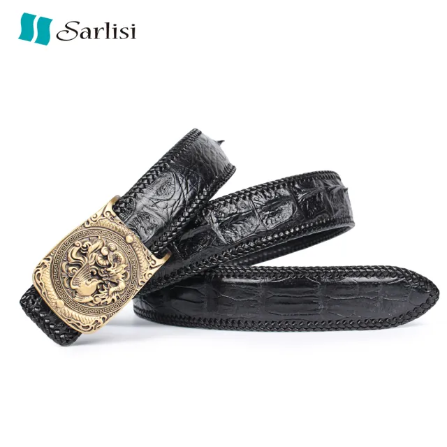 【Sarlisi】雙11 臻品真皮包包 鱷魚皮皮帶男士商務腰帶