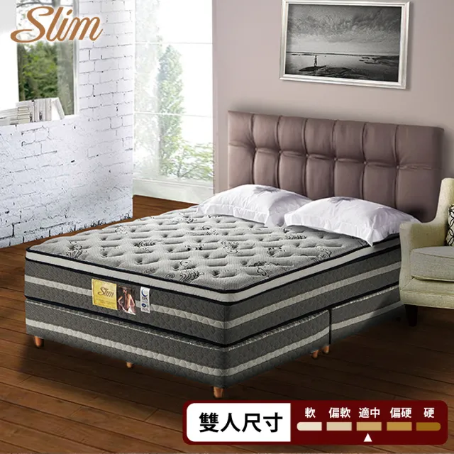【SLIM 紓壓型】5cm乳膠天絲抗菌彈簧床墊(雙人5尺)