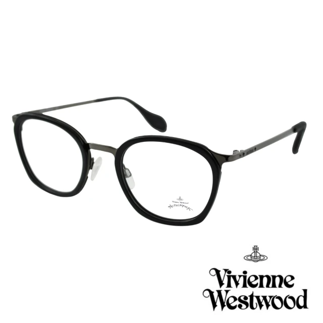 【Vivienne Westwood】英國Anglomania英倫簡約光學眼鏡(黑 AN347M01)