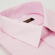 【金安德森】粉紅色類絲質窄版短袖襯衫