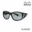 【MOLA 摩拉】近視包覆式偏光太陽眼鏡套鏡墨鏡UV400 防紫外線 一般至大臉型