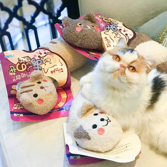 【CattyMan】貓用溫馨舒適造型枕-奶茶喵(寵物用品)