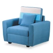 【時尚屋】艾爾瑪單人座藍色儲物布沙發 MT7-323-7(免組裝 免運費 沙發)