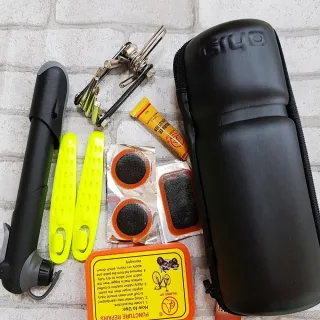 【May Shop】GIYO黑色 筒狀自行車維修用具罐(包含內置工具)