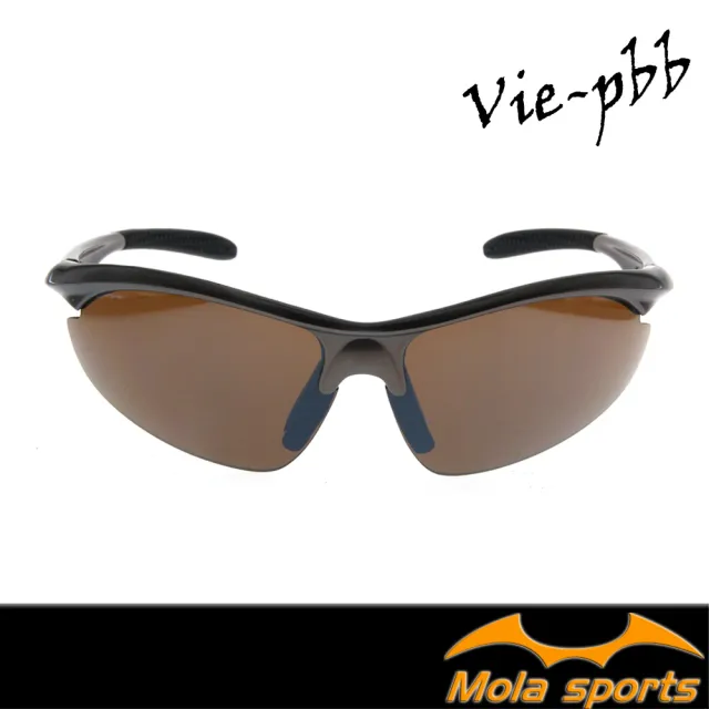 【MOLA】摩拉運動太陽眼鏡墨鏡 UV400 茶 男女自行車 高爾夫 跑步 棒球 Vie-pbb