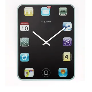 【歐洲名牌時鐘】NEXTIME-3C圖案iPad平板時鐘《歐型精品館》(簡約時尚造型/掛鐘/壁鐘)