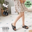 【Alberta】拖鞋-MIT台灣製 跟高3.5cm 厚底交叉涼拖鞋 簡約中性百搭