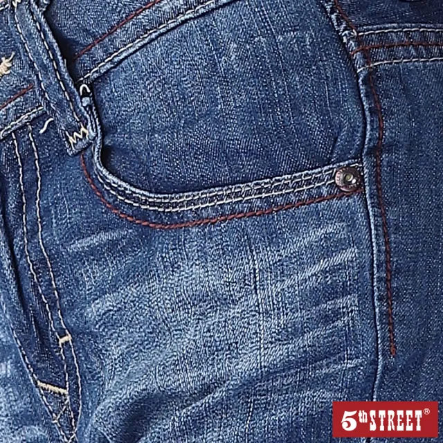【5th STREET】女1965牛仔短褲-中古藍