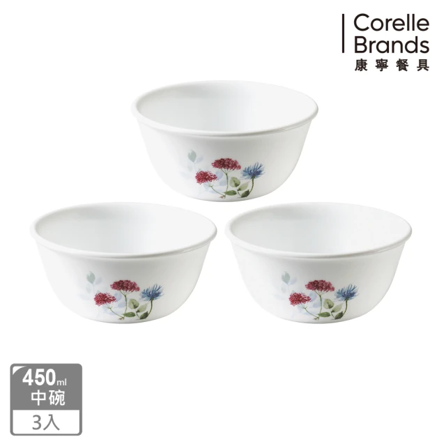 CORELLE 康寧餐具 花漾彩繪3件式450ml中式碗組(C05)