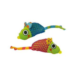 【Petstages】健齒網狀鼠（2入）(貓草 解壓 潔牙 貓玩具 寵物玩具 貓咪)