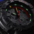 【LUMINOX 雷明時】NAVY SEAL CHRONO 3580海豹三眼計時腕錶 瑞士錶(消光黑x紅時標/45m)