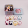 【Emi 艾迷】可愛寶貝卡通造型 兒童髮圈 40入(鐵盒隨機)