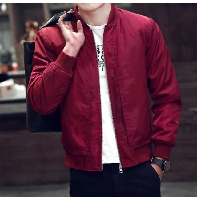 【NBL】BK黑色/藍色/R紅色風衣夾克(韓版潮流休閒棒球薄款風衣夾克)