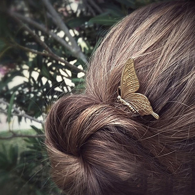 【UNICO】歐美 復古巴洛克風金屬造型蝴蝶髮梳(韓國流行/聖誕節/裝扮)