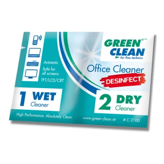 【奧地利GREEN CLEAN】Office Cleaner 辦公室清潔乾濕巾10入 C-2100-10(彩宣總代理)