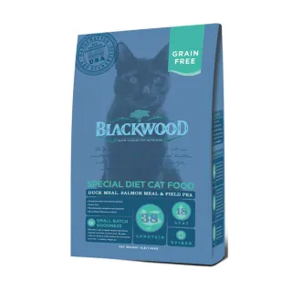 【BLACKWOOD 柏萊富】特調無穀全齡貓配方-4磅(鴨肉+鮭魚+豌豆)