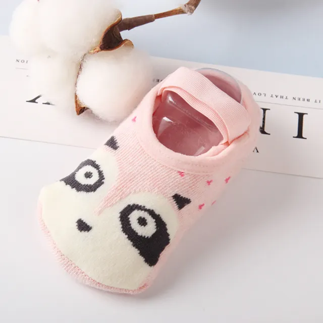 【JoyNa】動物防滑襪地板襪襪船襪寶寶襪子(三雙入)