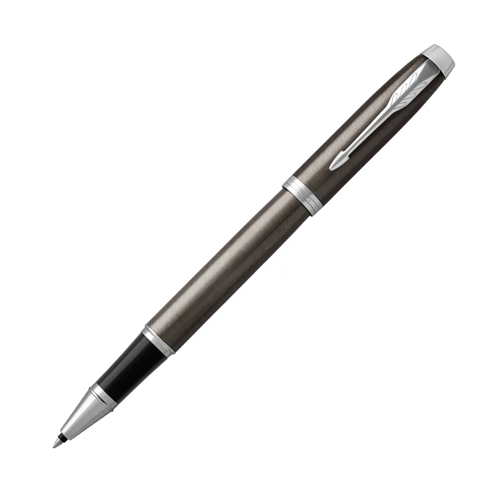 【PARKER】NEW IM 金屬灰白夾 鋼珠筆(免費刻字服務)