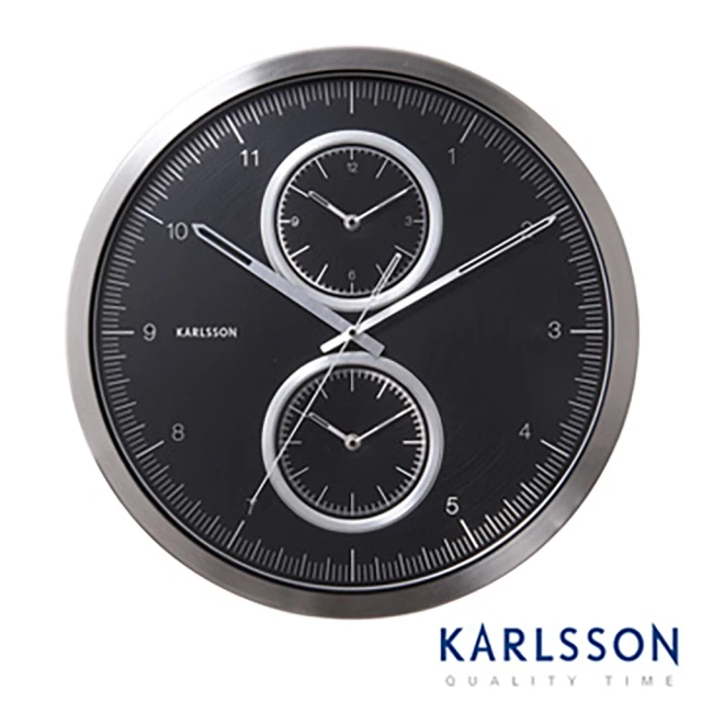 【歐洲名牌時鐘】KARLSSON-時尚腕錶造型時區時鐘《歐型精品館》(簡約時尚造型/掛鐘/壁鐘)
