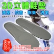 POLIYOU 立體3D透氣抑菌成人鞋墊(台灣製造/雙層構造/運動鞋/休閒鞋/男女適用/三種尺寸)