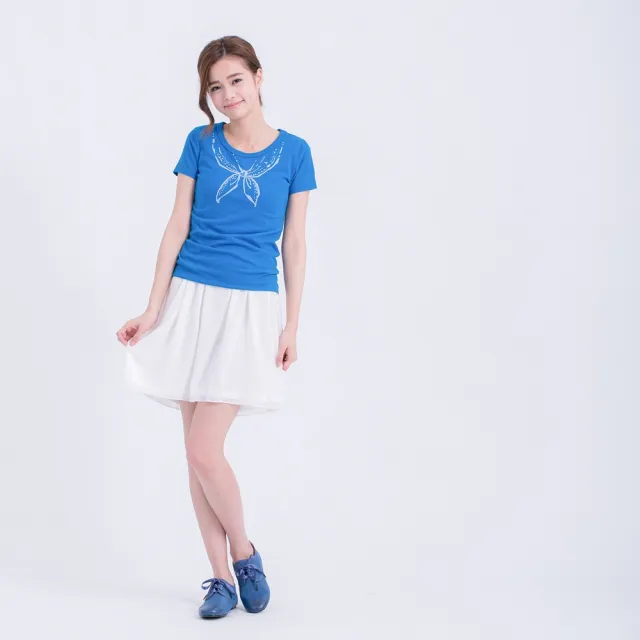 【so that’s me 好我】水手領圓領短袖蜜桃棉女Tee(海藍)