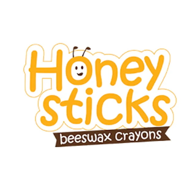 【紐西蘭 Honey Sticks Crayons】純天然蜂蠟無毒蠟筆-幼童適用-3歲以上(胖長款-共6色)
