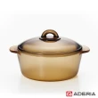 【ADERIA】日本進口陶瓷塗層耐熱玻璃調理鍋2L(2色)