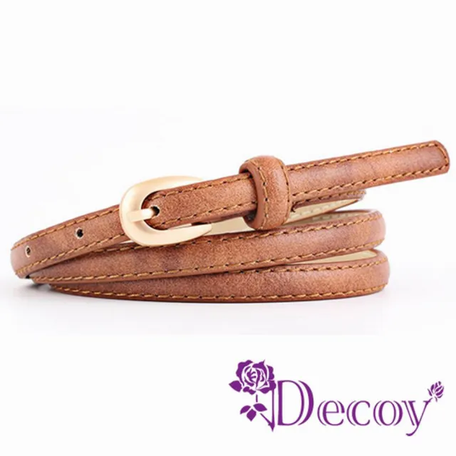 【Decoy】秋色皮紋＊刷霧仿真皮細皮帶/5色可選
