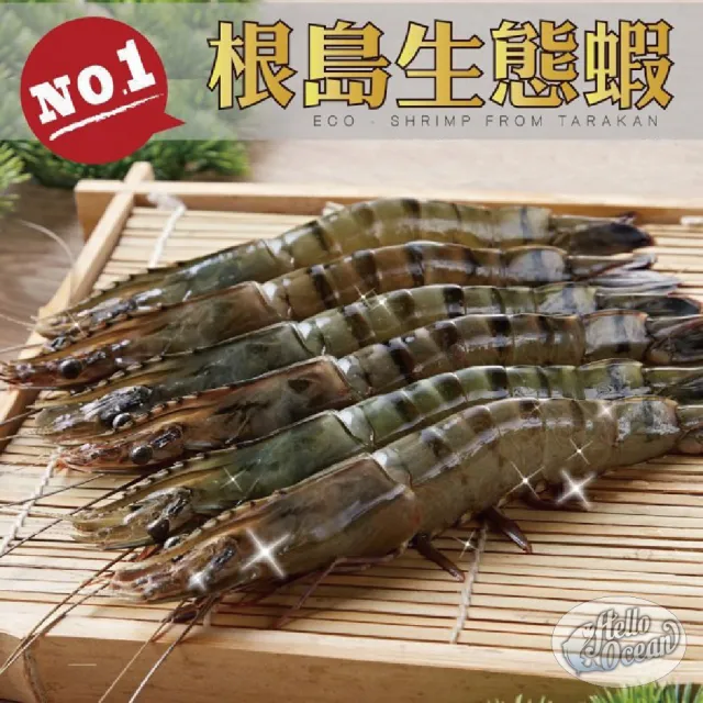【Hello ocean】大成 無毒根島生態蝦2盒組(800g/盒/25尾/盒-凍)