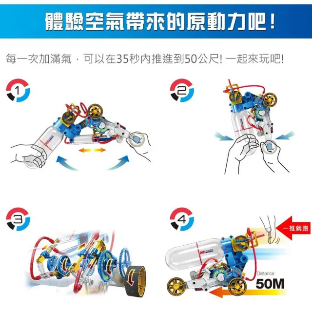 【Pro’sKit 寶工】科學玩具GE-631 空氣動力引擎車(原廠授權經銷 STEAM創客/教育科學)