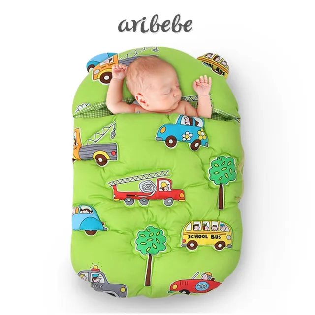 【ARIBEBE】韓國手工嬰兒保暖防踢睡袋包巾(五色)