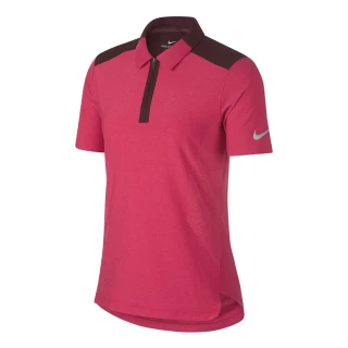 【NIKE 耐吉】Nike Golf 女 高爾夫運動短袖上衣/高爾夫球衫 桃AA8224-666