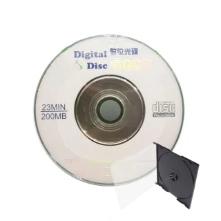 【數位光碟 8CM】CD-R 24X小光碟+8CM黑底CD殼/小光碟盒 /CD盒(100組)