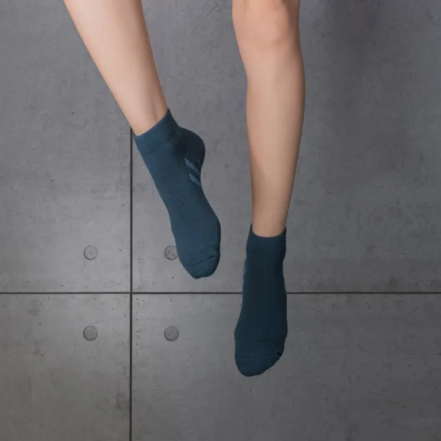 【aPure】PureSocks除臭襪斜紋氣流導引運動襪(灰藍)