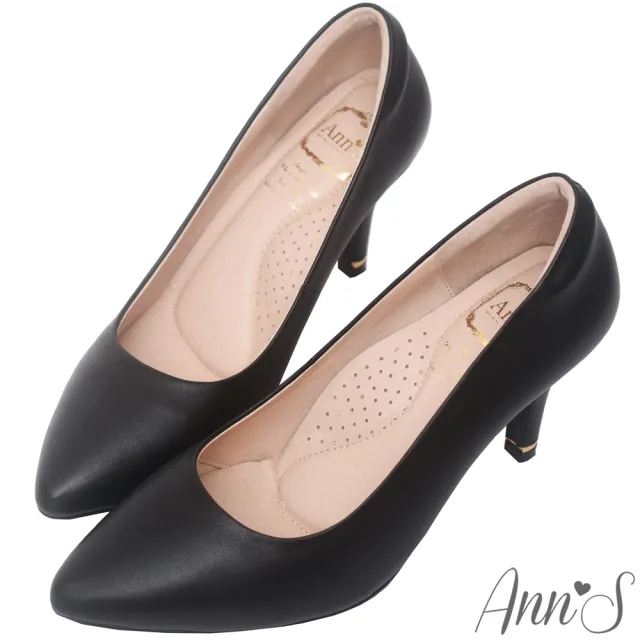 【Ann’S】危險迷人3D氣墊頂級羊皮尖頭高跟鞋(黑)