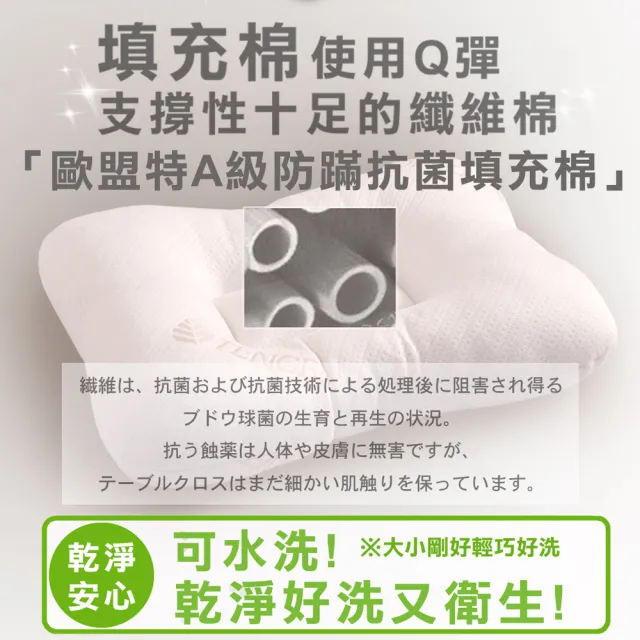 【Embrace 英柏絲】2入 Tencel天絲特柔軟 可水洗 舒鼾枕 蝶形枕 人體工學 MIT台灣製造(可以洗的枕頭)