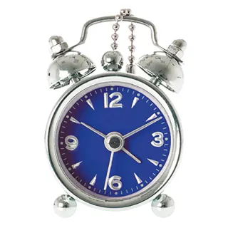 【歐洲名牌時鐘】Present Time-隨身小鬧鐘/藍《歐型精品館》(簡約時尚造型/掛鐘/壁鐘/鬧鐘/輕巧可愛)