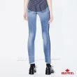 【BRAPPERS】女款 新美腳系列-外縫拼色搭配褲口剪裁窄管褲(藍)