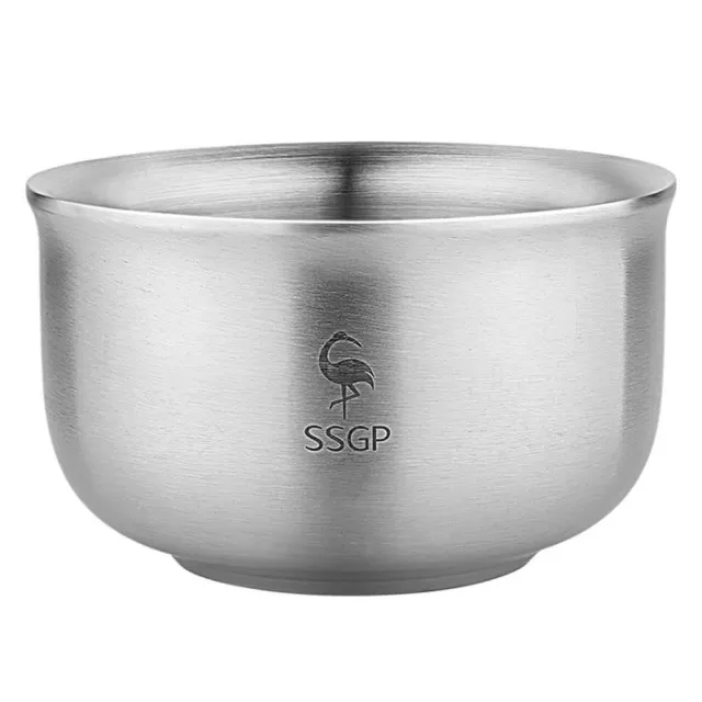 【PUSH!】餐具304不鏽鋼碗防摔防燙飯碗雙層加厚泡麵碗湯碗13.5CM(E108)