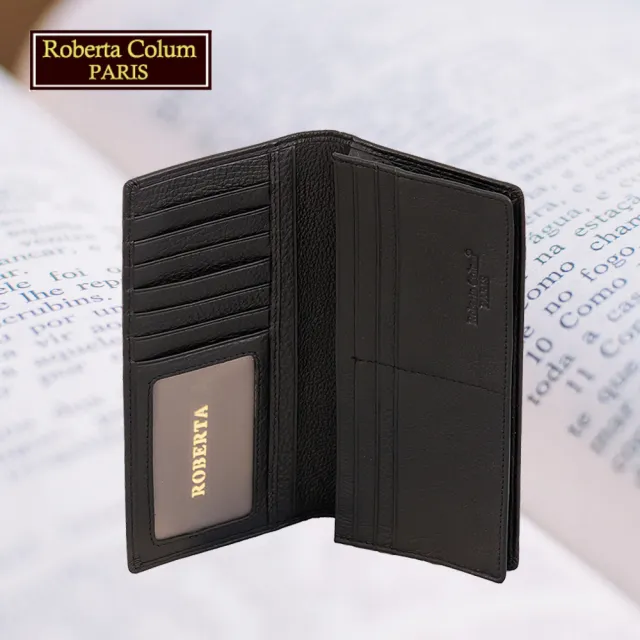 【Roberta Colum】諾貝達 男用專櫃皮夾 12卡片長夾(23158-2咖啡)