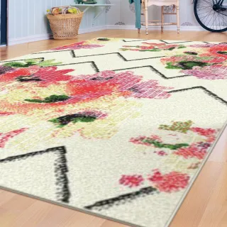 【范登伯格】比利時SWING現代地毯-花朵(80x150cm)