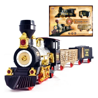 【Playful Toys 頑玩具】蒸氣軌道動力火車(軌道玩具 火車模型 蒸汽電動)