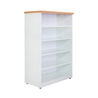 【南亞塑鋼】2.2尺開放式五格收納櫃/置物櫃/鞋櫃(木紋色+白色)