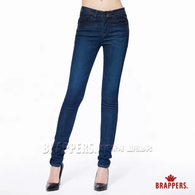 【BRAPPERS】女款 新美腳Royal系列-中低腰彈性窄管褲(藍)