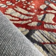 【山德力】舞蝶紅羊毛地毯-160x230cm(生活美學)