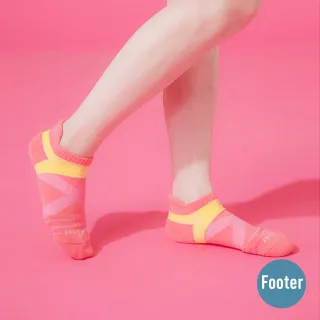 【Footer除臭襪】X型雙向輕壓力足弓船短襪-女款-局部厚(T106M-桃紅)