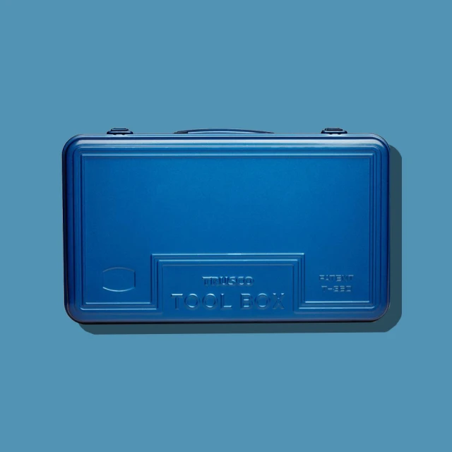 【TRUSCO】後備型工具箱（側提把）-鐵藍(T-360)